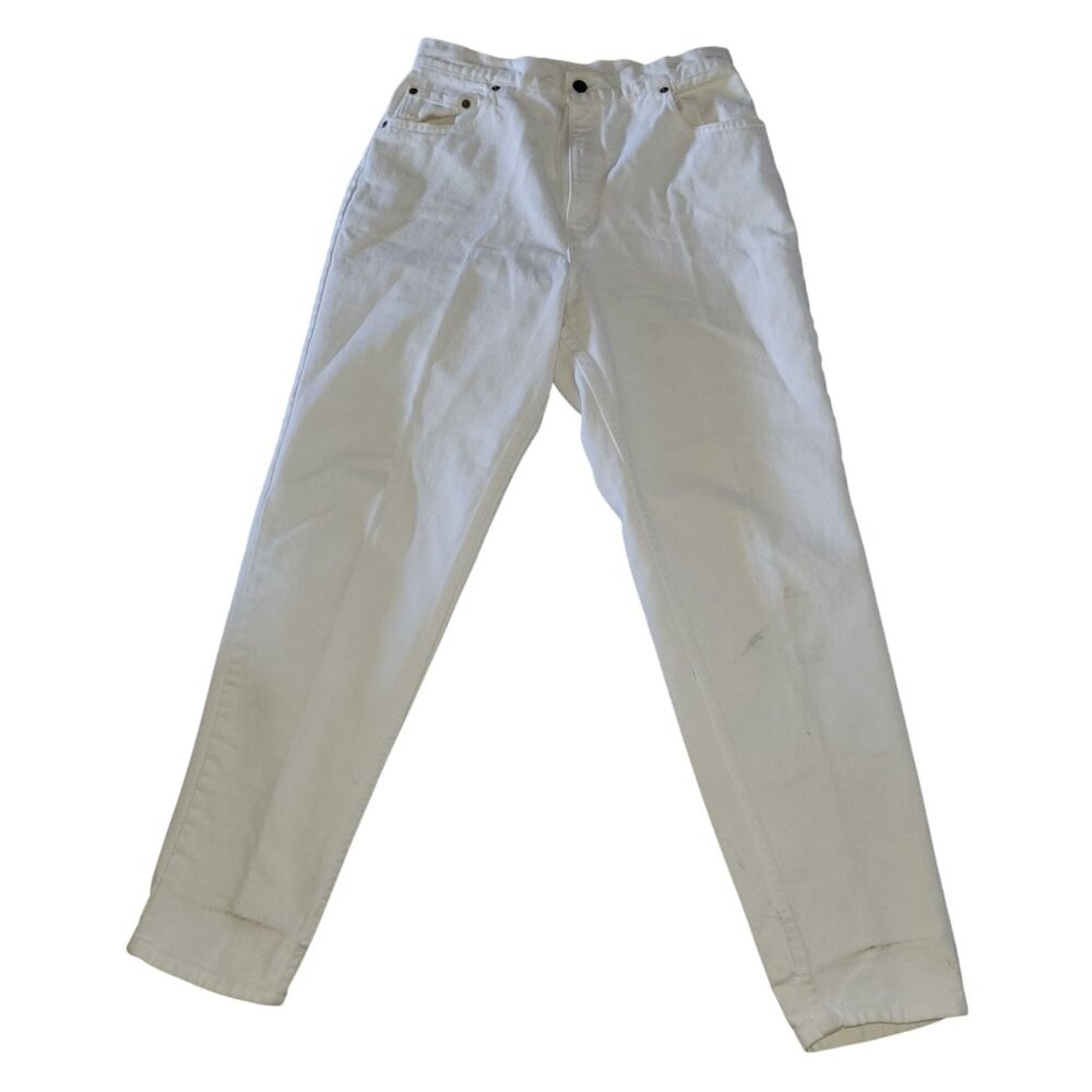 Levis Womens 551 White Relaxed Fit Tapered Leg Jeans Size 12 Medium‎
